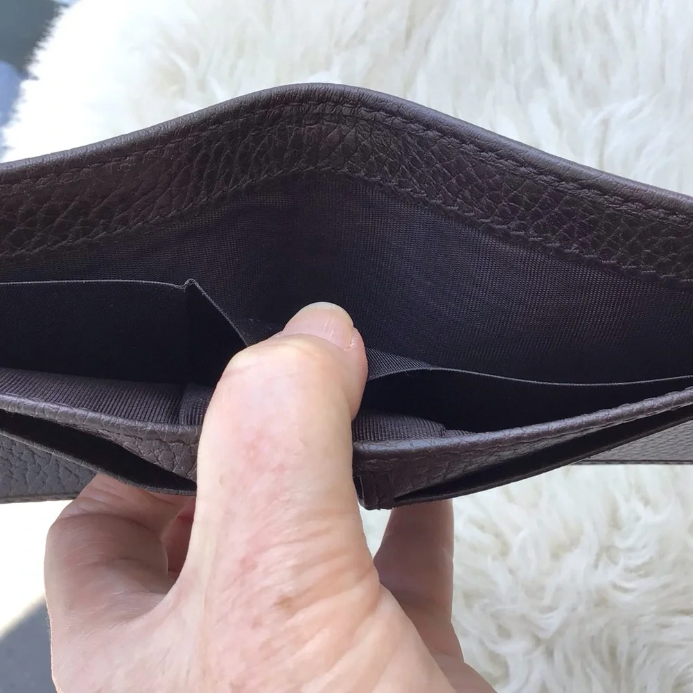 Gucci Guccisima Canvas and Leather Bi-fold Money Clip Wallet Excellent
